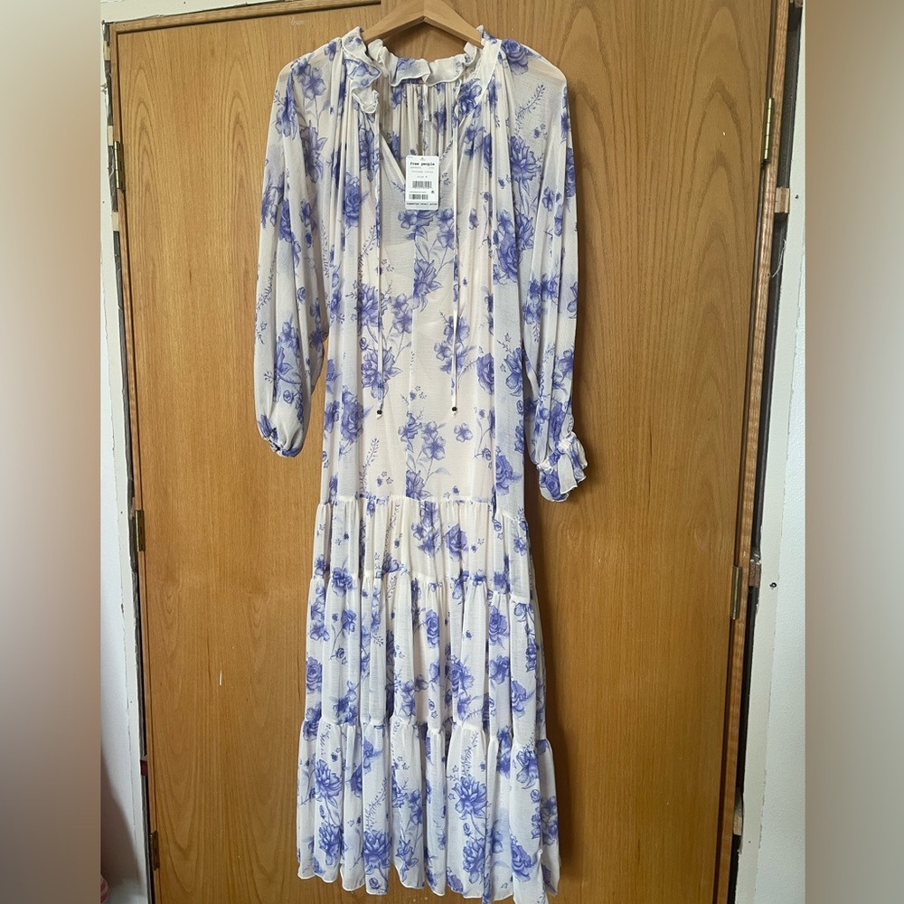 Women’s free people feeling groovy maxi dress vintage ivory size M